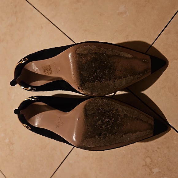 ✨️GUCCI ADINA HORSEBIT SUEDE BLACK HEELS SZ 37/7✨️ - Picture 15 of 16